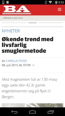 Bergensavisen android App screenshot 2